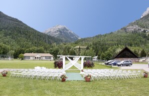 Zona para bodas al aire libre