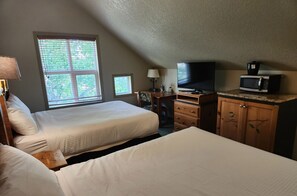 Desk, iron/ironing board, free WiFi, alarm clocks