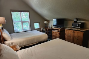 Desk, iron/ironing board, free WiFi, alarm clocks