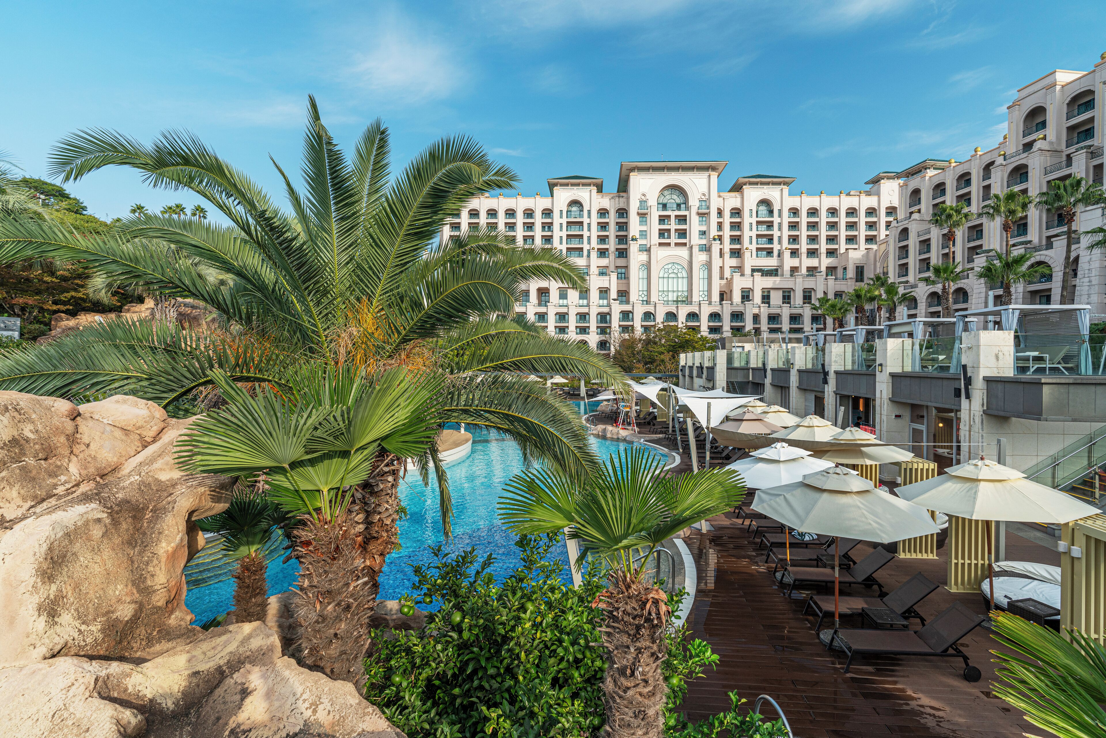 Indoor pool, outdoor pool, cabanas (surcharge)