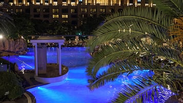 Indoor pool, outdoor pool, cabanas (surcharge)