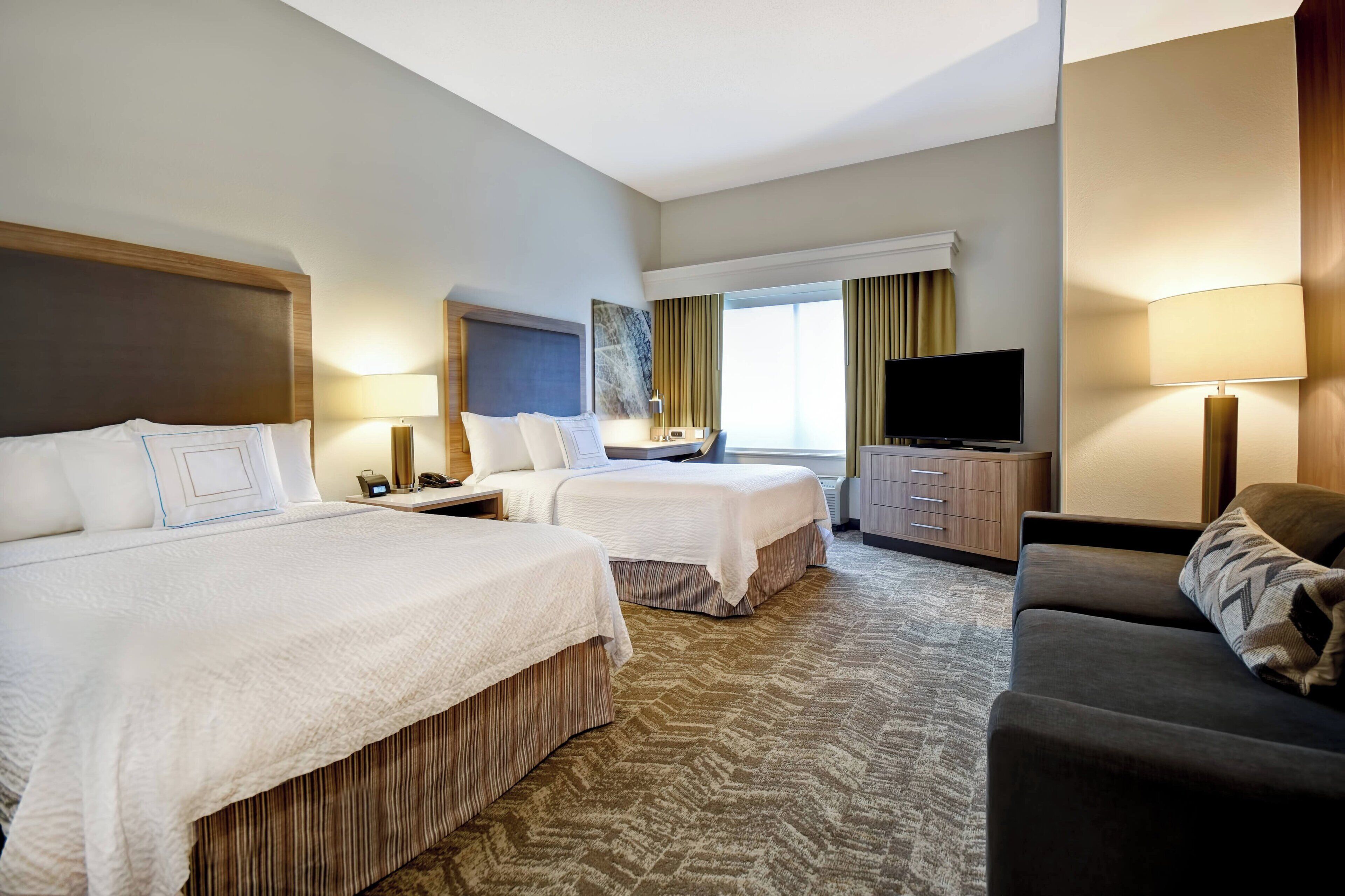 suite, 2 double beds, non smoking | premium bedding, in-room safe, desk, blackout curtains