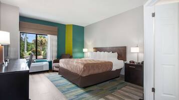 Kamar, 1 Tempat Tidur Queen, akses difabel, Bebas Asap Rokok | Meja kerja, tirai kedap cahaya, dan setrika/meja setrika