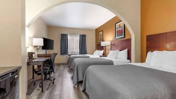 Room, Multiple Beds, Non Smoking | Individually furnished, desk, laptop workspace, blackout drapes