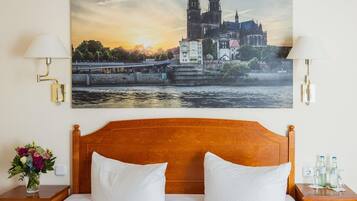 Blackout curtains, free cots/infant beds, rollaway beds, free WiFi