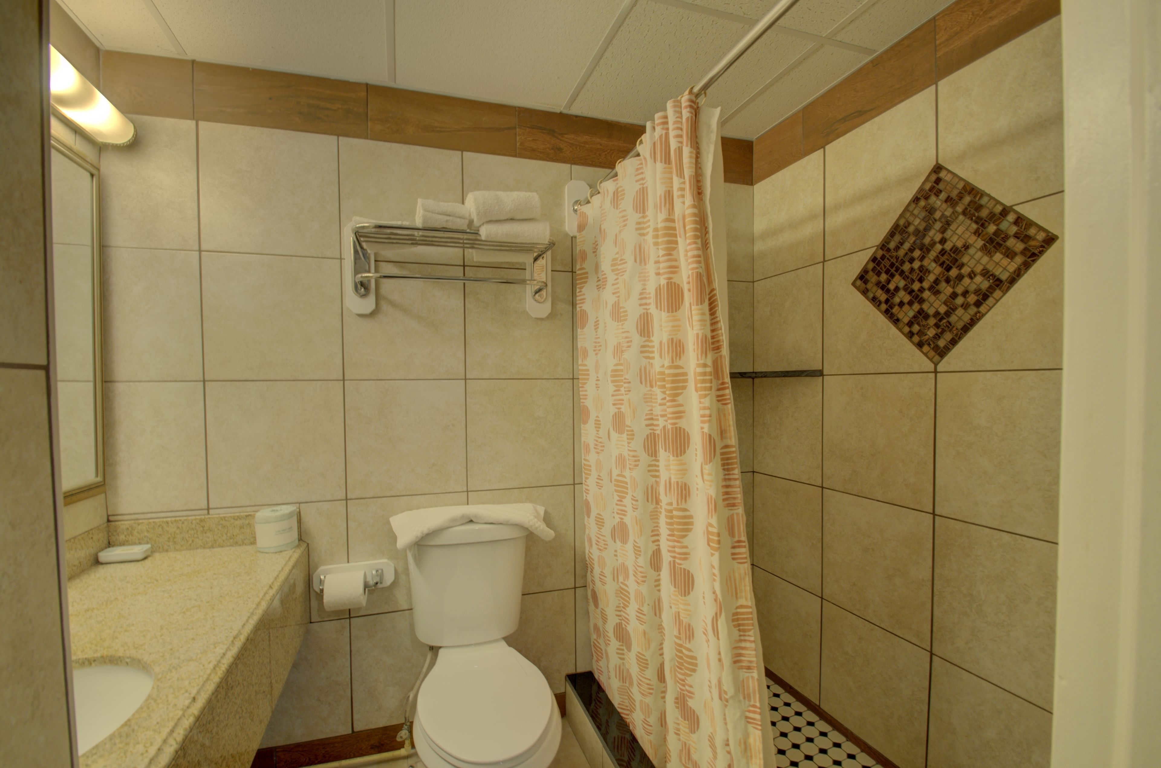 Ensemble baignoire-douche, séchoir à cheveux, serviettes fournies