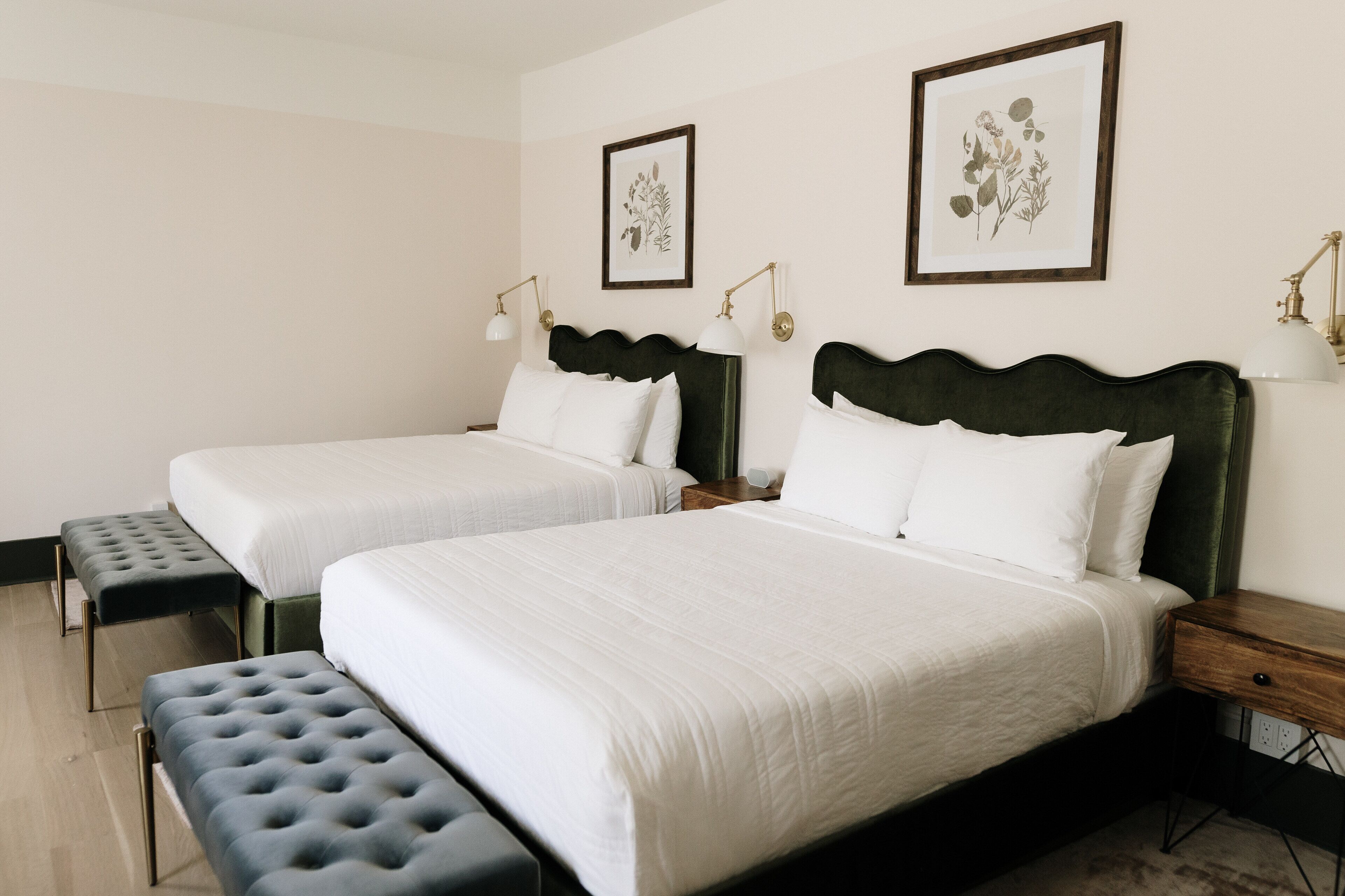 deluxe double room, 2 queen beds | 1 bedroom, premium bedding, individually furnished, iron/ironing board