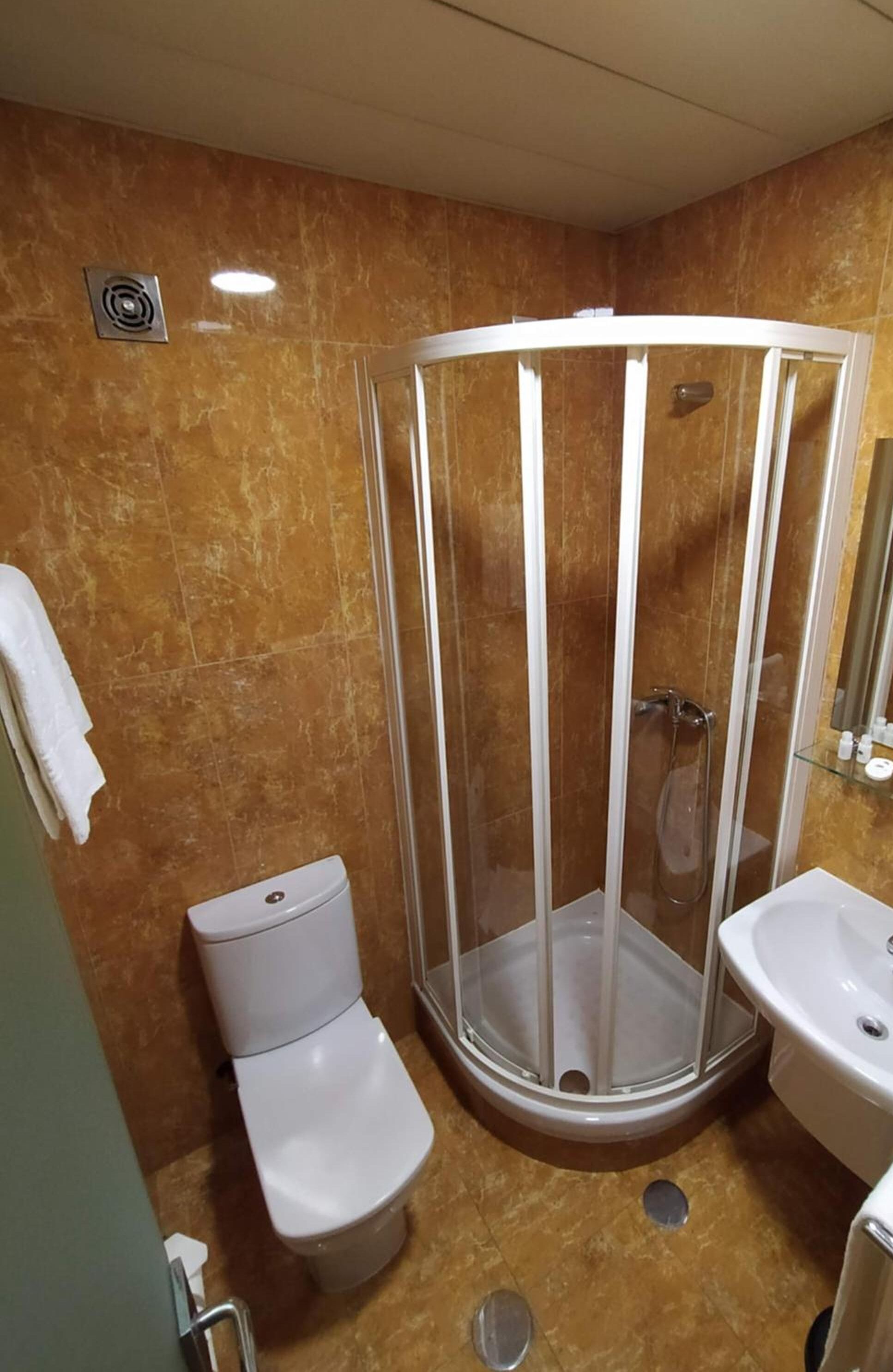 free toiletries, hair dryer, towels