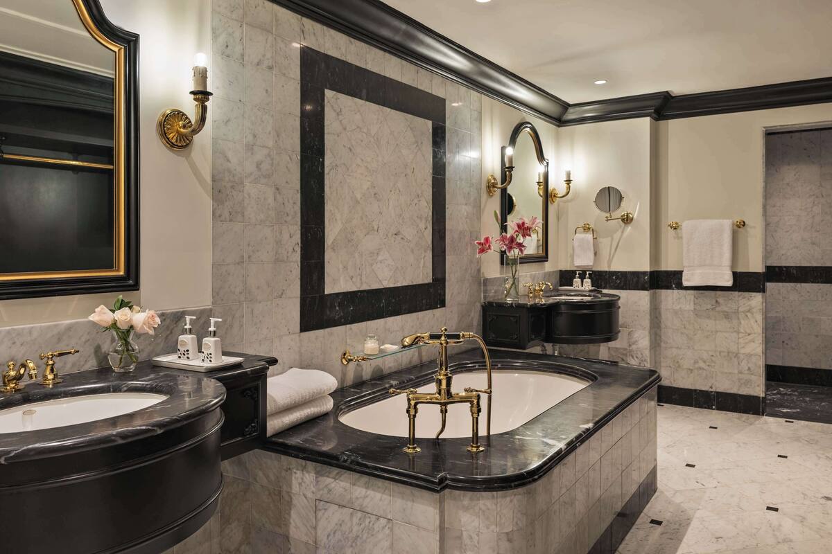 terrace one bedroom suite | bathroom | separate bathtub and shower, rainfall showerhead, free toiletries