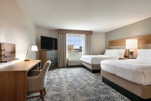 1 bedroom, desk, laptop workspace, blackout curtains