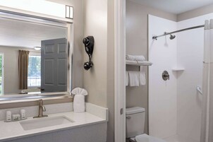 Hair dryer, towels