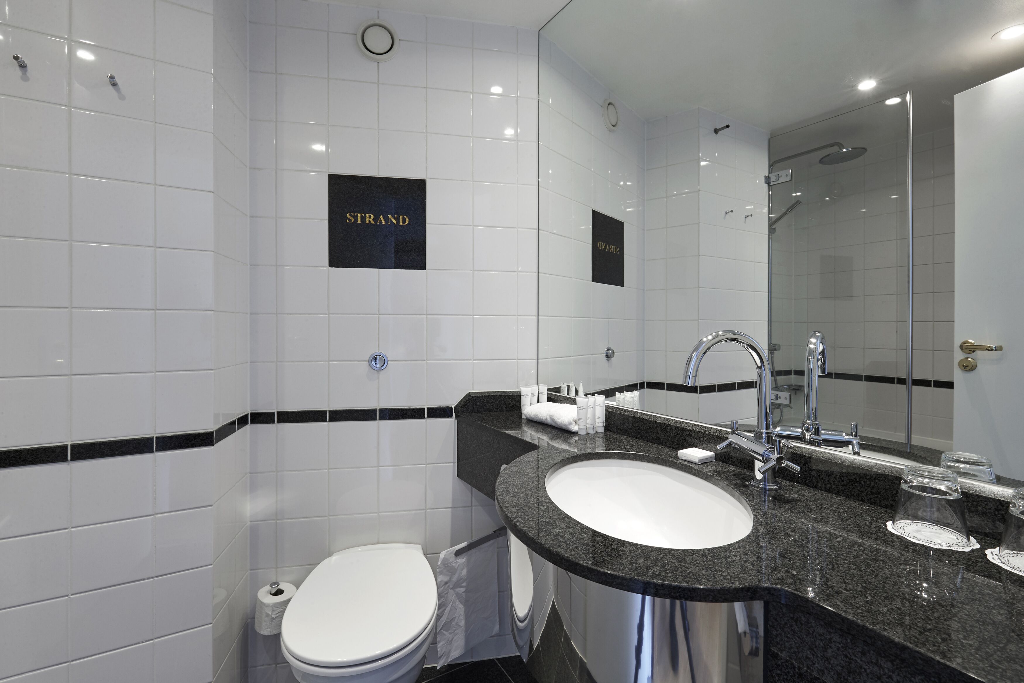 free toiletries, hair dryer, towels, soap