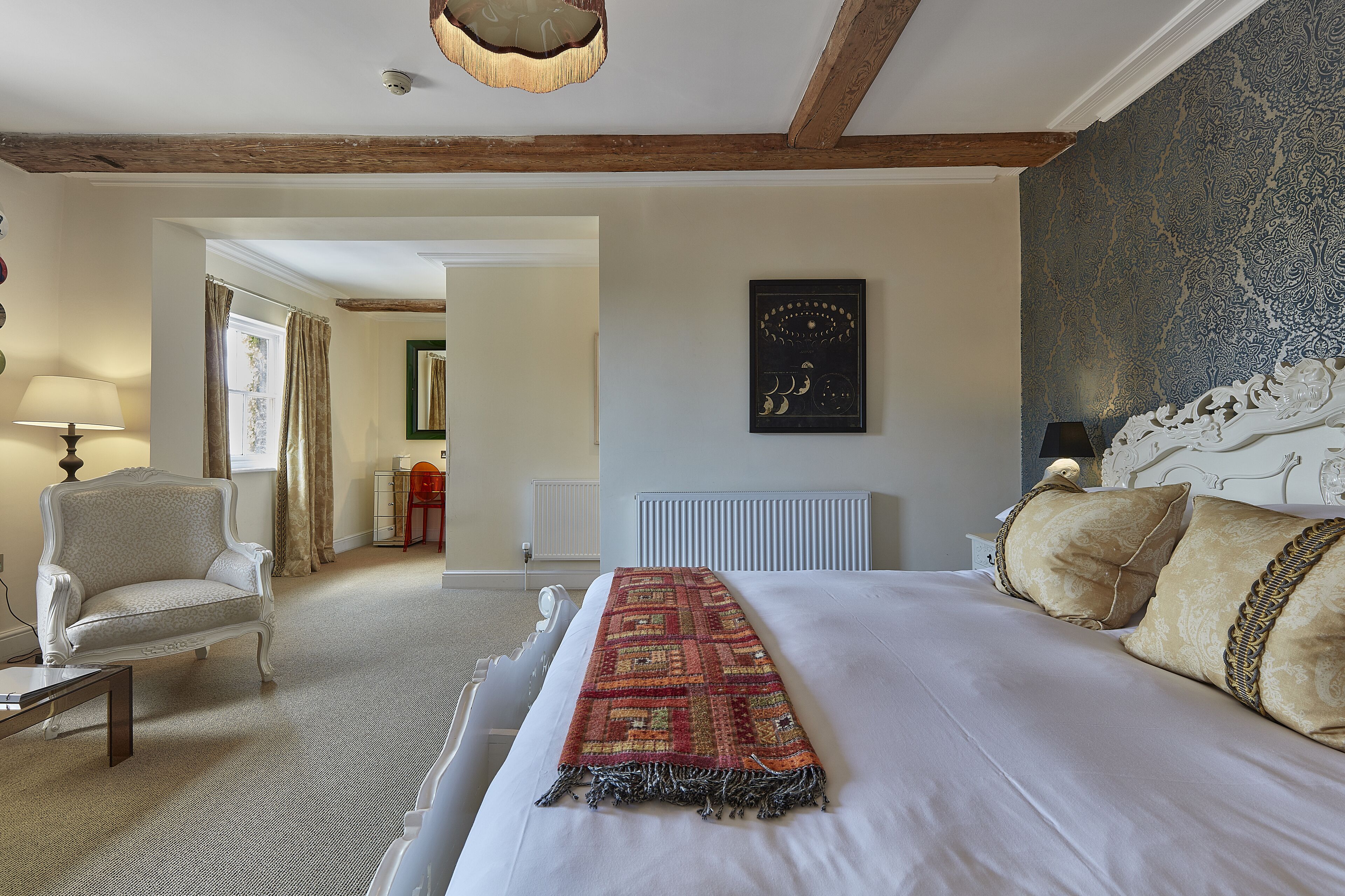 desk, cots/infant beds, free wifi, bed sheets