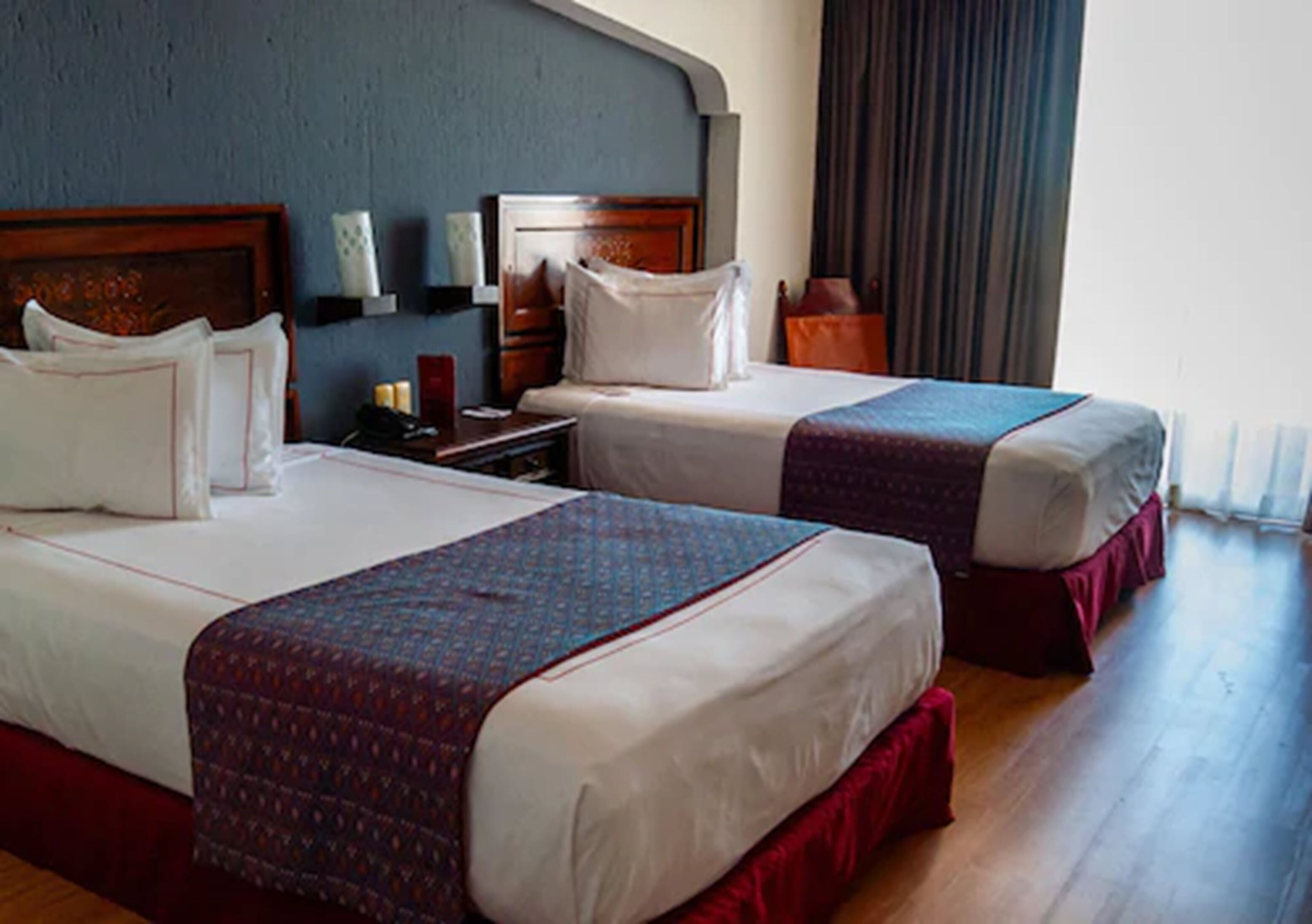 Premium bedding, down comforters, blackout drapes, free WiFi