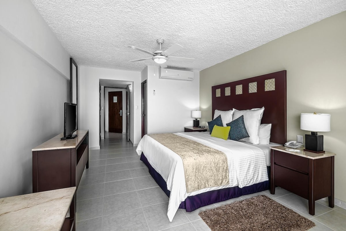 1 habitación y ropa de cama de alta calidad