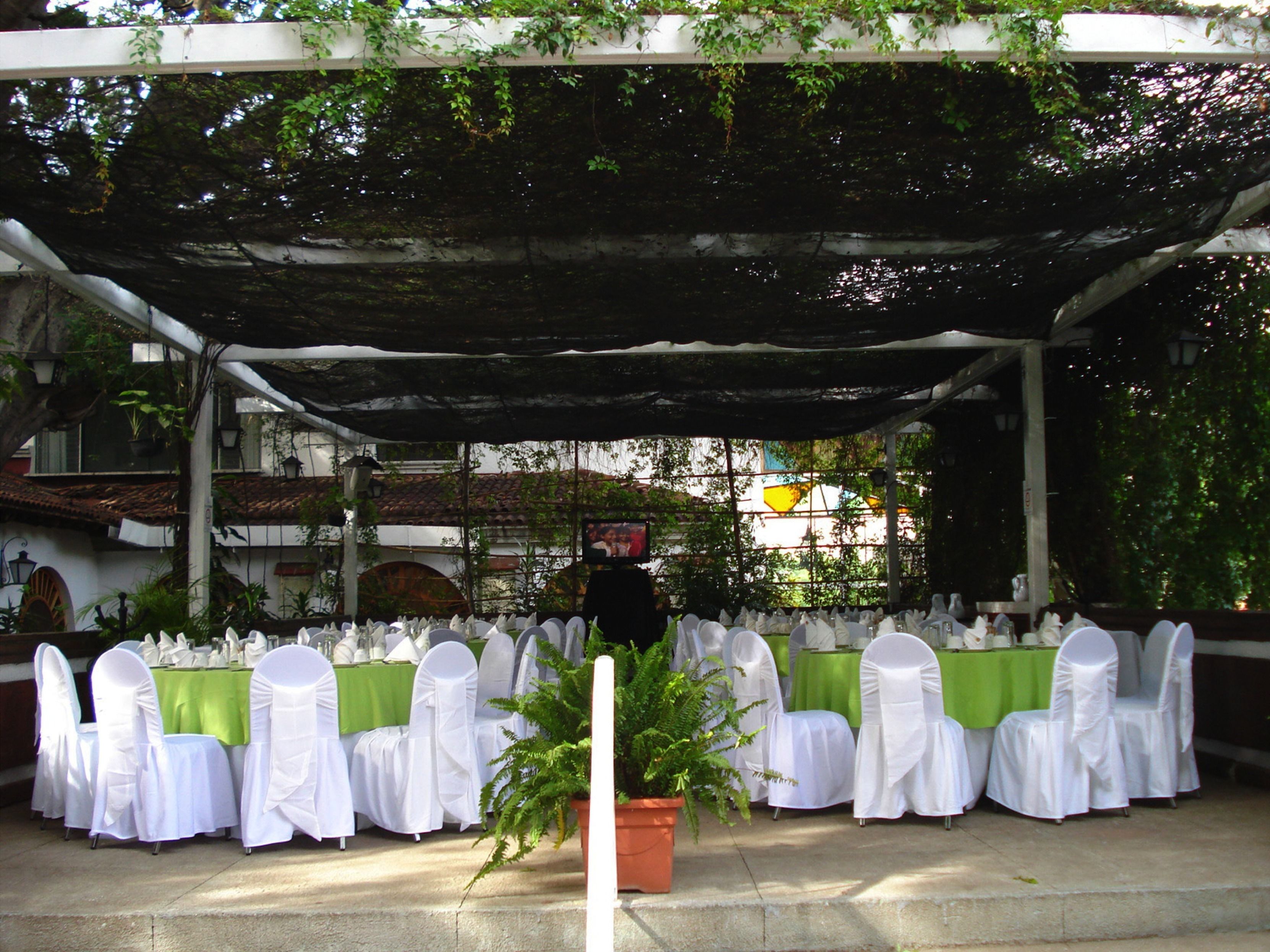 outdoor wedding area