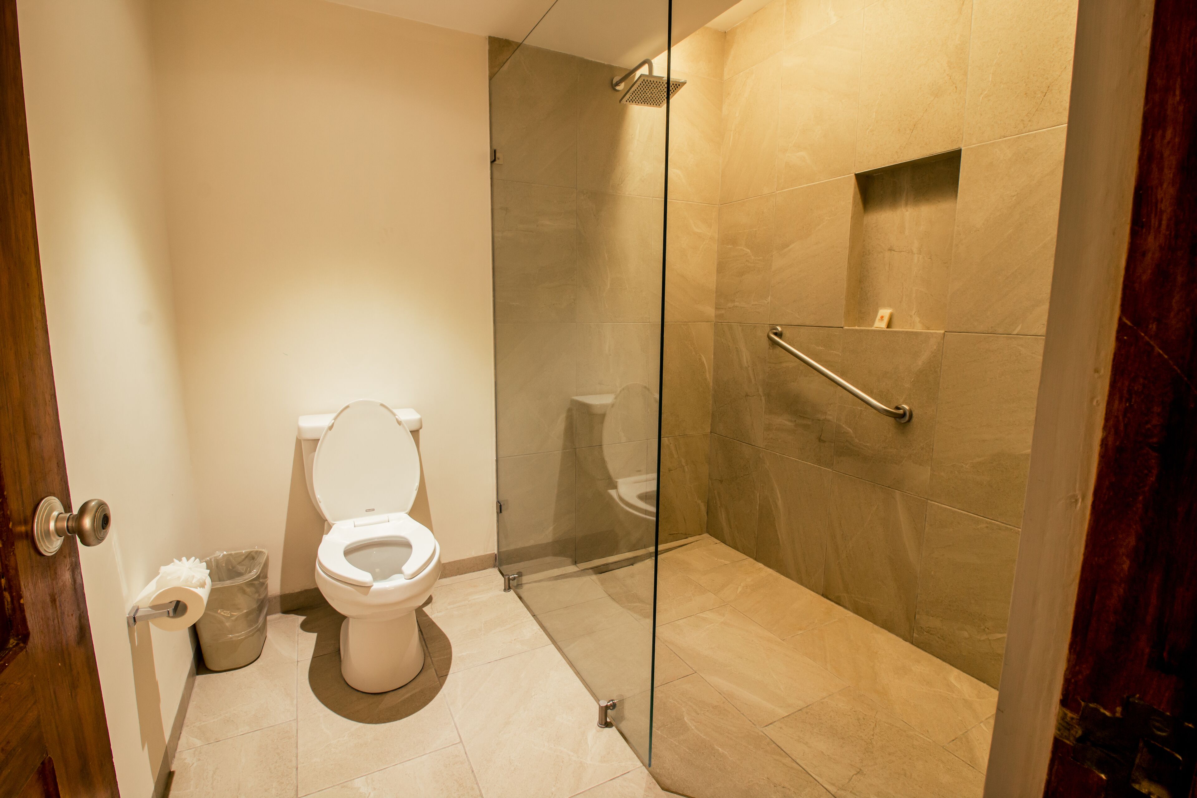 junior suite 2 beds | bathroom | shower, free toiletries, hair dryer, towels