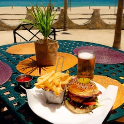 International cuisine, beach views