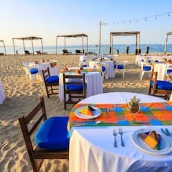 On the beach, white sand, free beach cabanas, kayaking