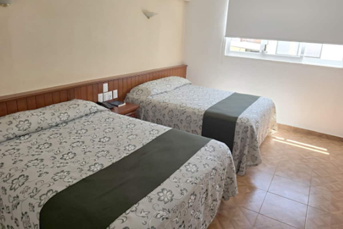 Standard Double Room, 2 Double Beds | In-room safe, iron/ironing board, free WiFi, bed sheets