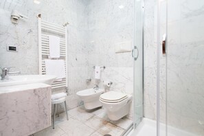 Free toiletries, hair dryer, bathrobes, slippers