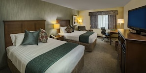Standard Room, 2 Double Beds | In-room safe, desk, blackout drapes, iron/ironing board
