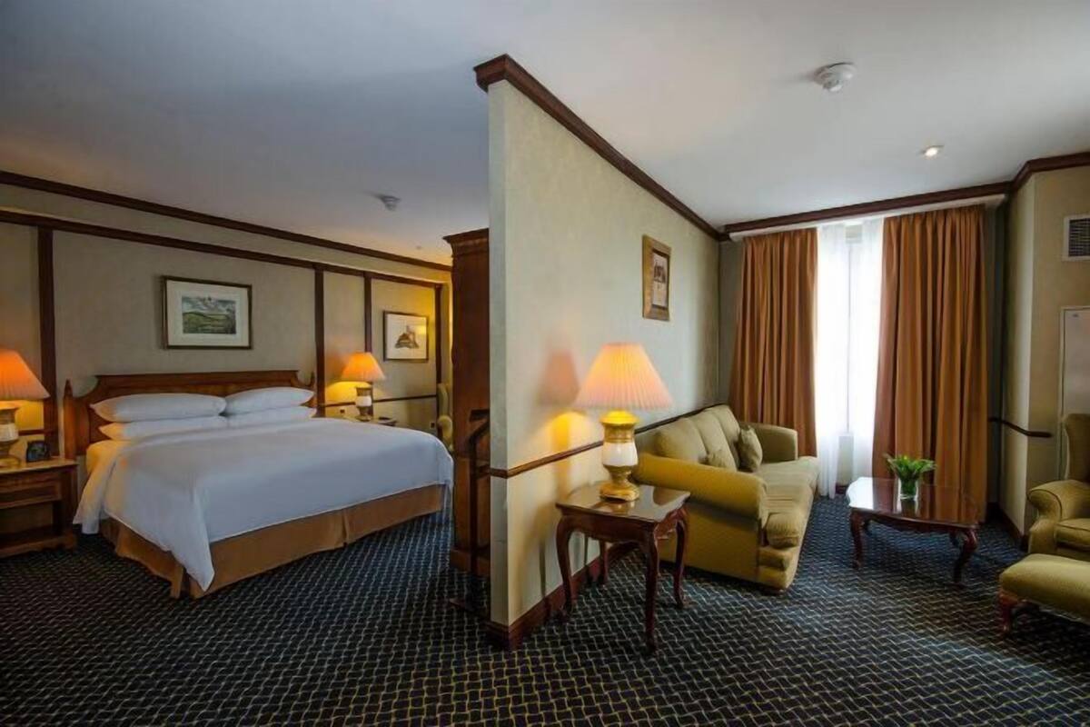 Premium bedding, down duvets, pillow-top beds, in-room safe