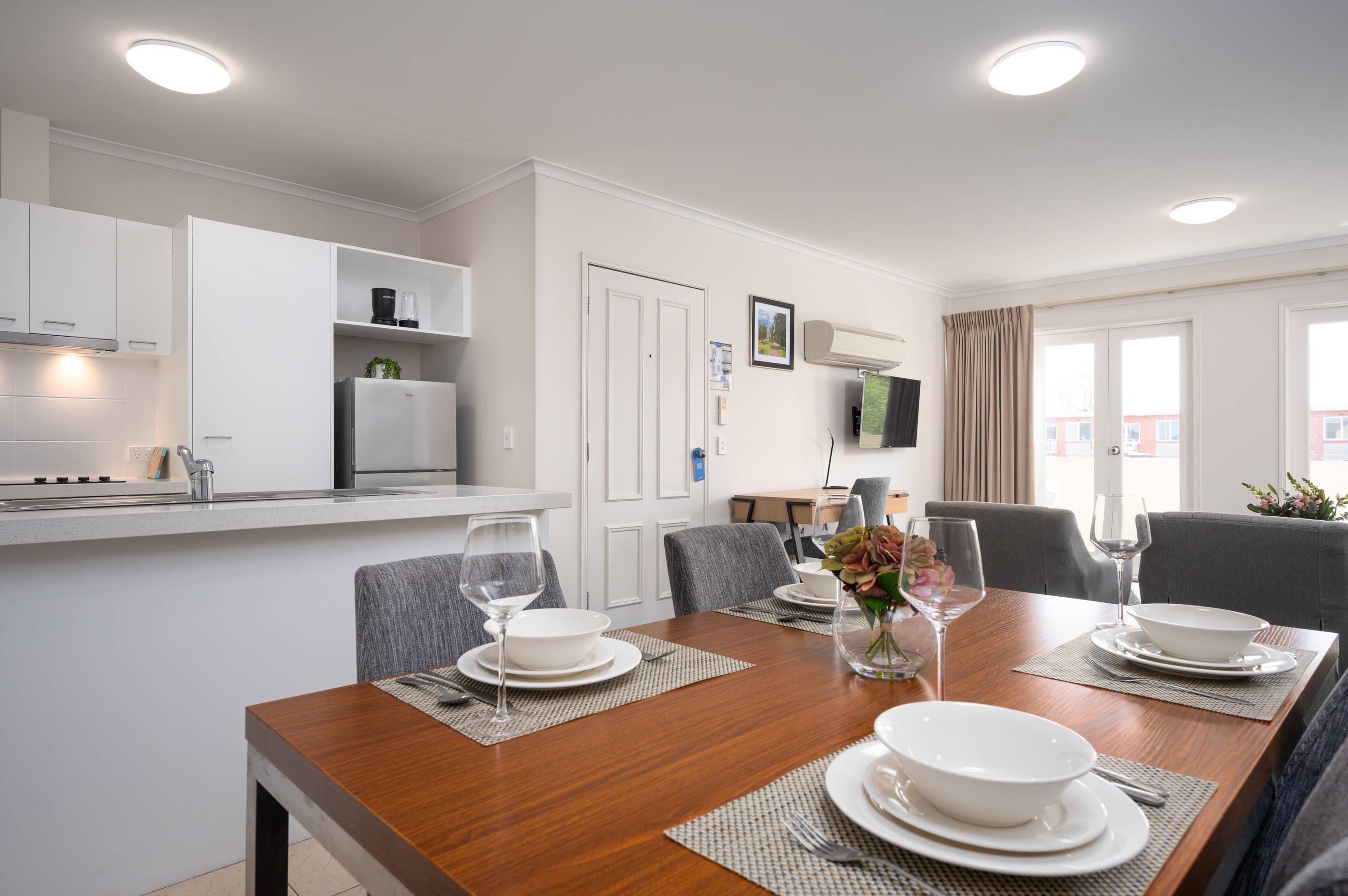 Suite, Multiple Beds, Non Smoking (Efficiency) | Desk, laptop workspace, blackout curtains, iron/ironing board