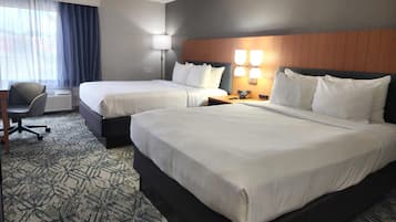 Room, 2 Queen Beds, Non Smoking | 1 bedroom, premium bedding, desk, blackout drapes