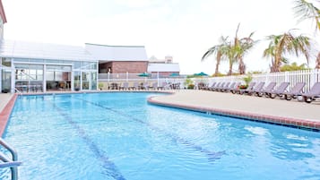 Indoor pool, seasonal outdoor pool