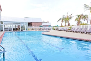 Indoor pool, seasonal outdoor pool