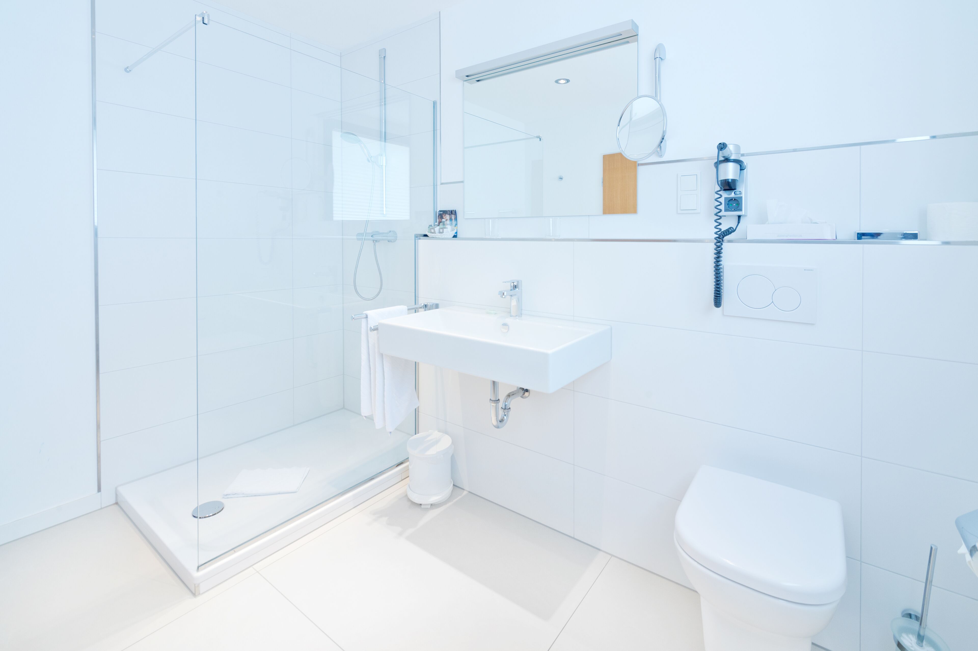 free toiletries, hair dryer, towels, soap