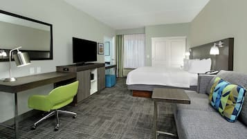 Suite, 1 King Bed, Non Smoking | Premium bedding, desk, laptop workspace, blackout drapes