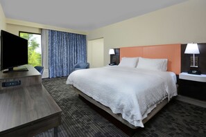 Room, 1 King Bed with Sofa bed, Non Smoking | Premium bedding, in-room safe, desk, laptop workspace - Hampton Inn & Suites Greenville/Spartanburg I-85, SC (Duncan)