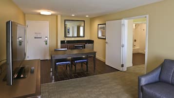 In-room safe, desk, iron/ironing board, free cribs/infant beds