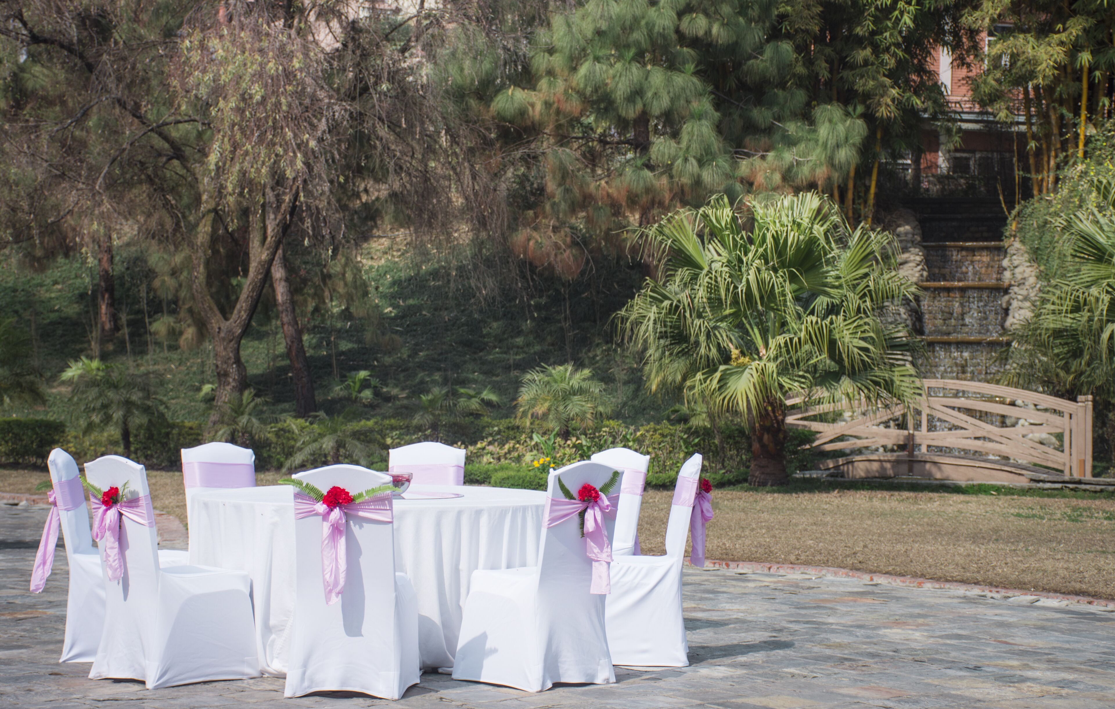 outdoor wedding area