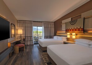 Room, 2 Queen Beds, Mountain View | Premium bedding, down comforters, pillowtop beds, in-room safe
