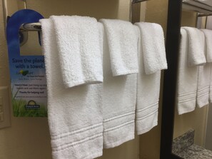 Free toiletries, towels