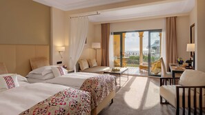 Camera Executive, vista mare | Biancheria da letto ipoallergenica, copriletto in piuma, minibar