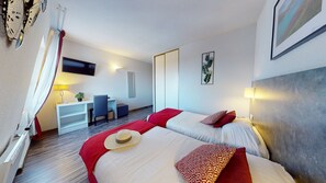 In-room safe, desk, iron/ironing board, free cribs/infant beds