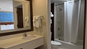 Free toiletries, hair dryer, towels