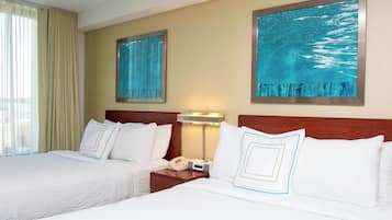 Desk, laptop workspace, iron/ironing board, free cribs/infant beds