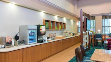 Free daily self-service breakfast 