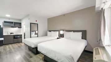 Premium bedding, laptop workspace, iron/ironing board, free WiFi