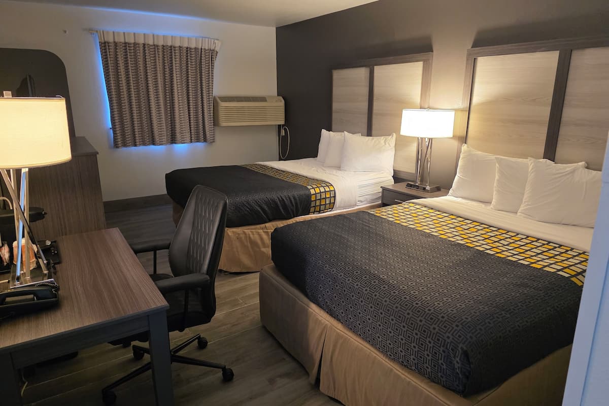 Standard Room, 2 Queen Beds, Non Smoking | Desk, iron/ironing board, free cots/infant beds, free WiFi
