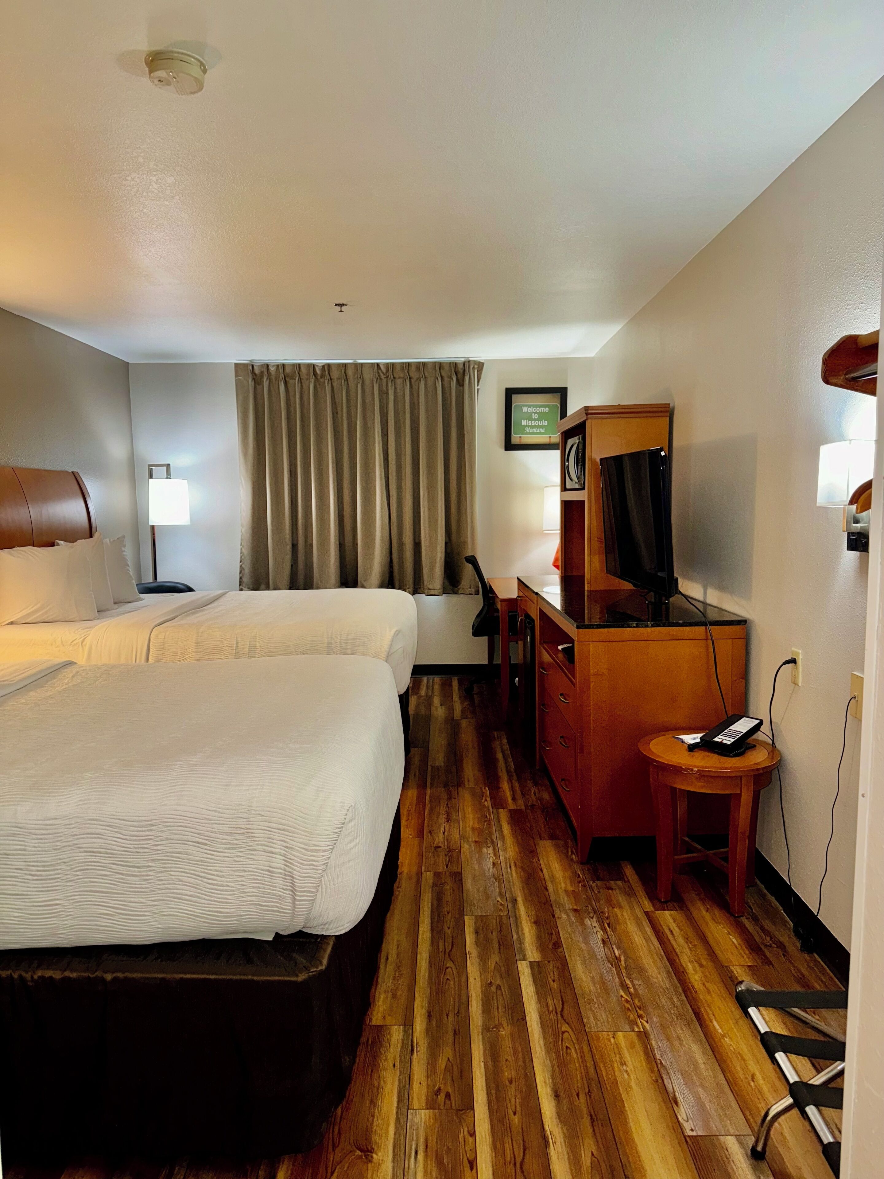 room, 2 queen beds, non smoking | individually furnished, desk, blackout curtains, iron/ironing board