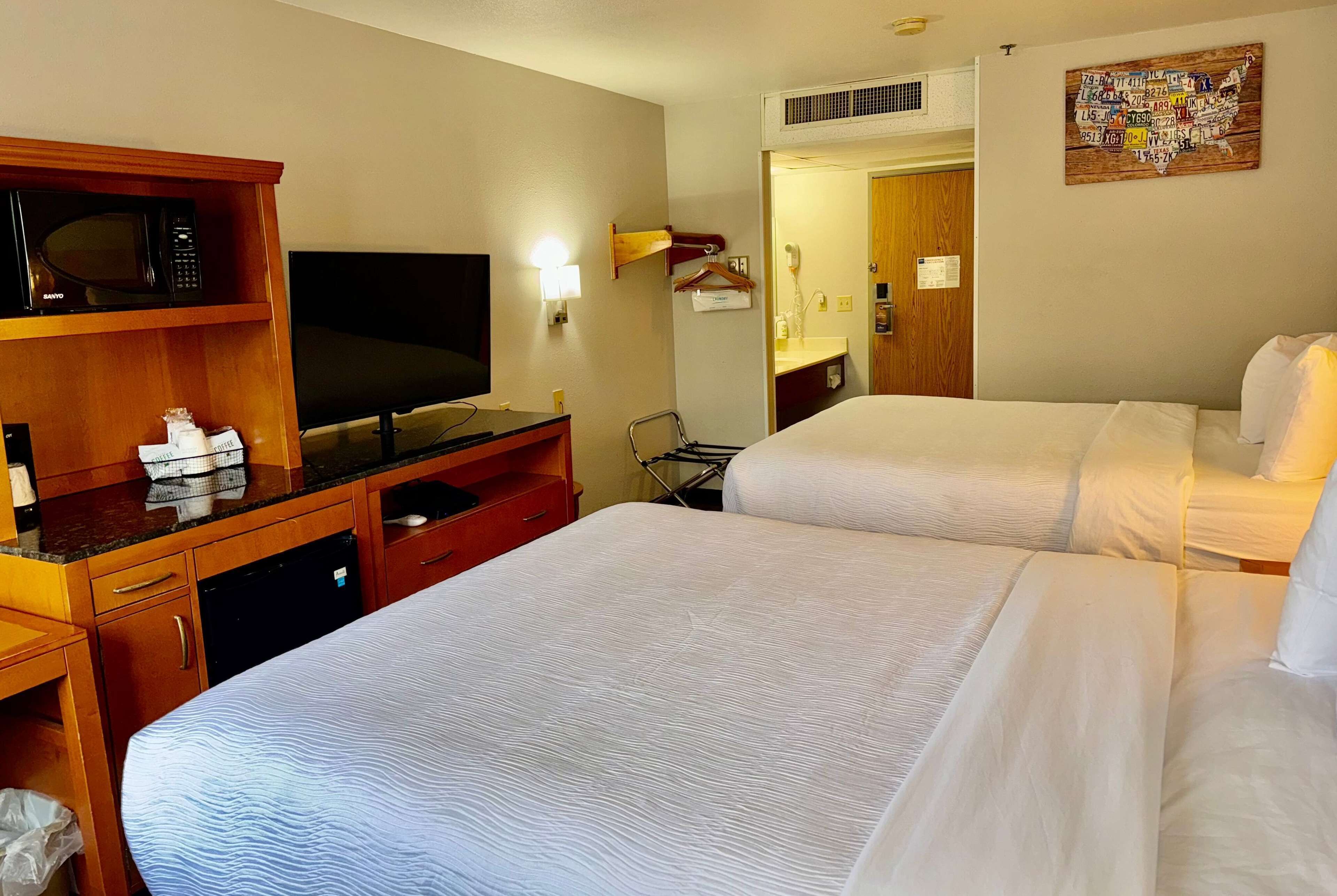 room, 2 queen beds, non smoking | individually furnished, desk, blackout curtains, iron/ironing board