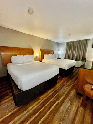 Room, 2 Queen Beds, Non Smoking | Individually furnished, desk, blackout drapes, iron/ironing board