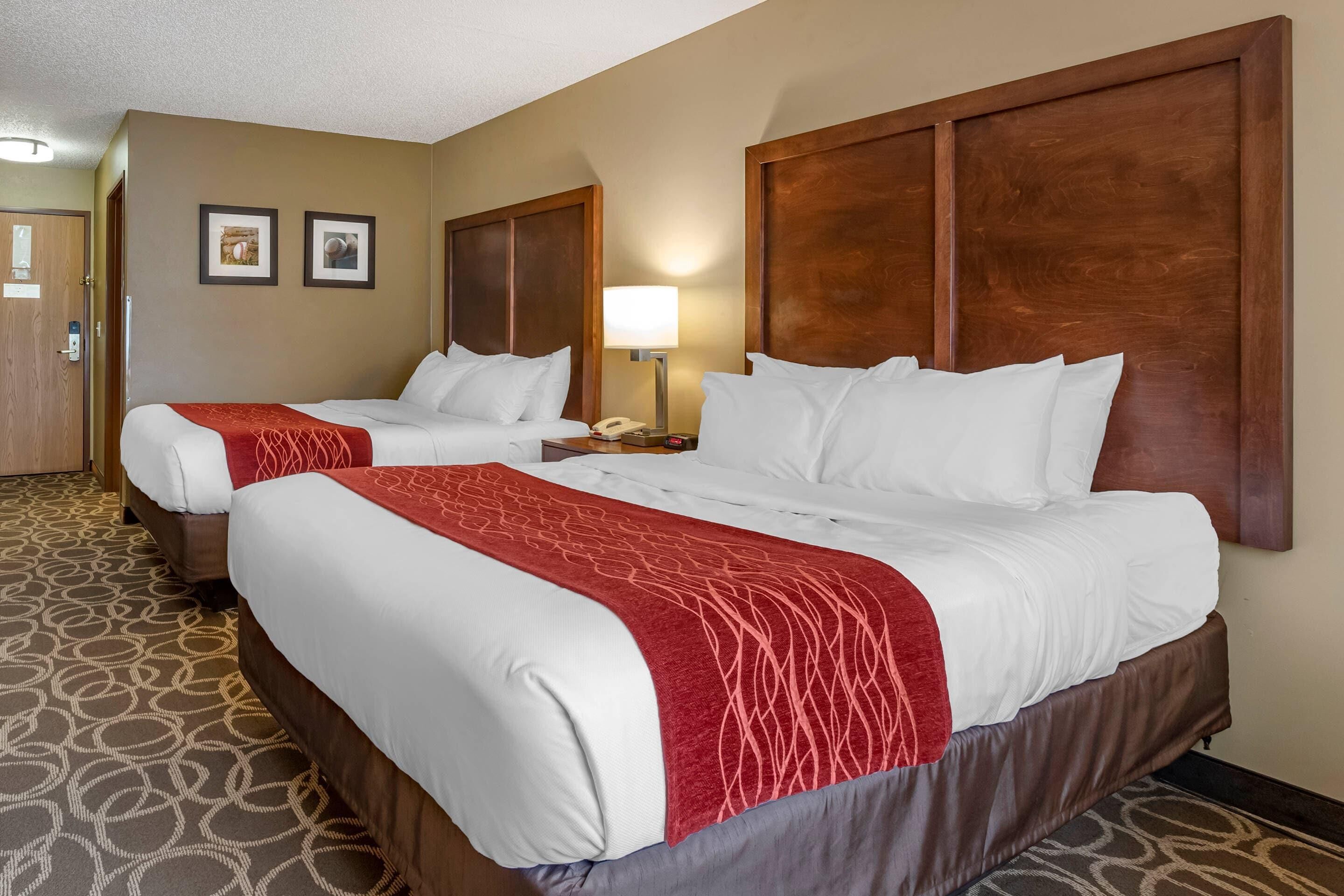 room, 2 queen beds | desk, blackout curtains, soundproofing, iron/ironing board