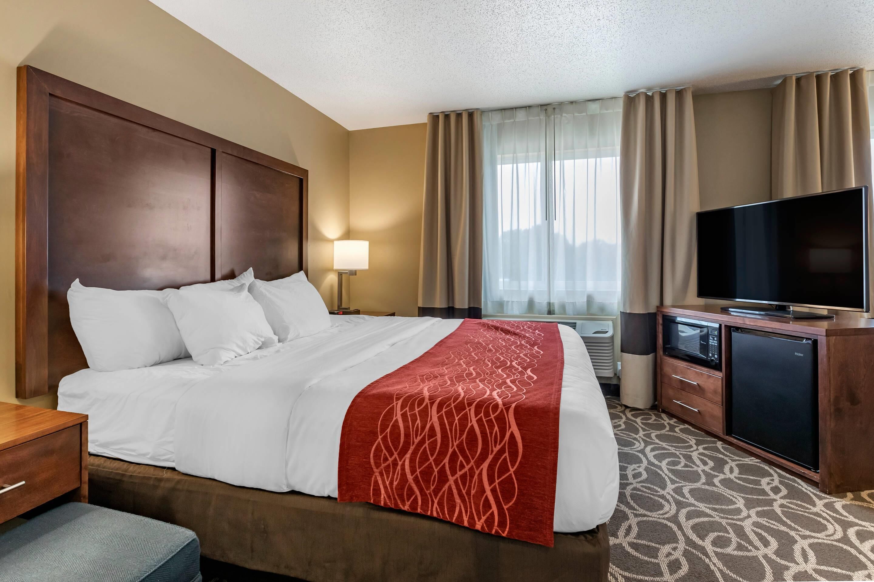 desk, blackout curtains, soundproofing, iron/ironing board